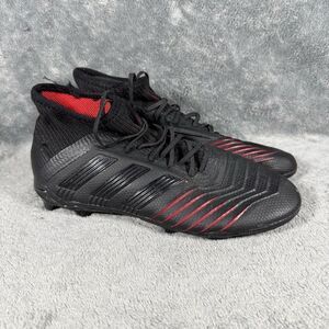 adidas Predator 19.1 FG/AG Archetic Core Black/Action Red Soccer Cleats Mid High